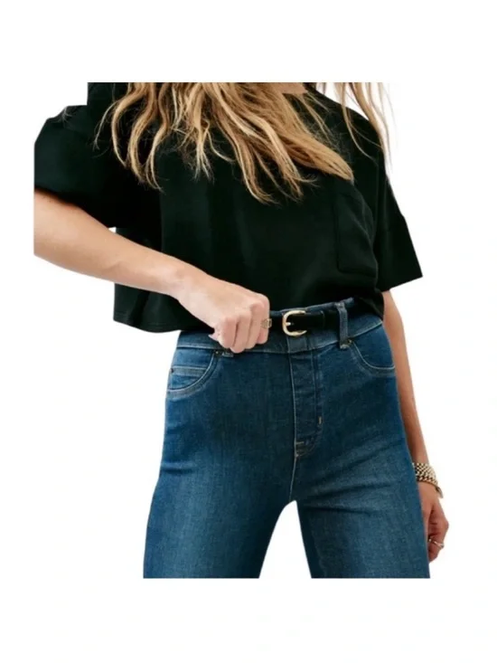 Spanx shapewear clean indigo blue wide bootcut classic trouser jean size medium - Picture 2 of 14